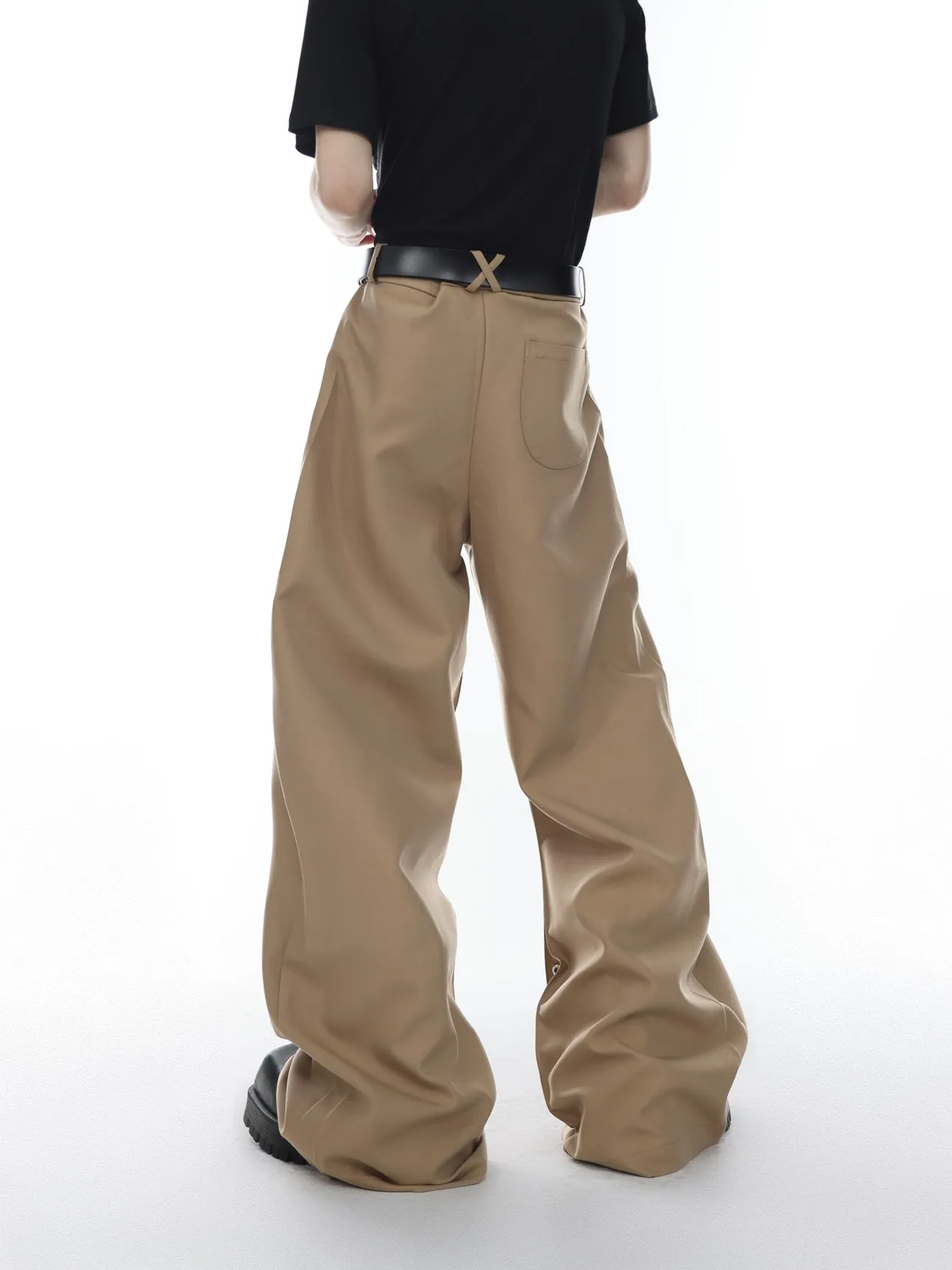 【23s Apr.】Button Loose Straight-leg Trousers