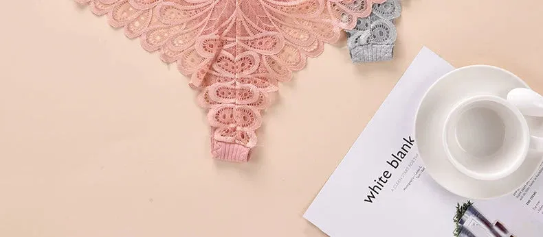 3/5Pcs Women Panties Plus Size Sexy Cotton Thong G-string Underwear Low-rise Female Briefs Ladies Underpants Solid Color Panties