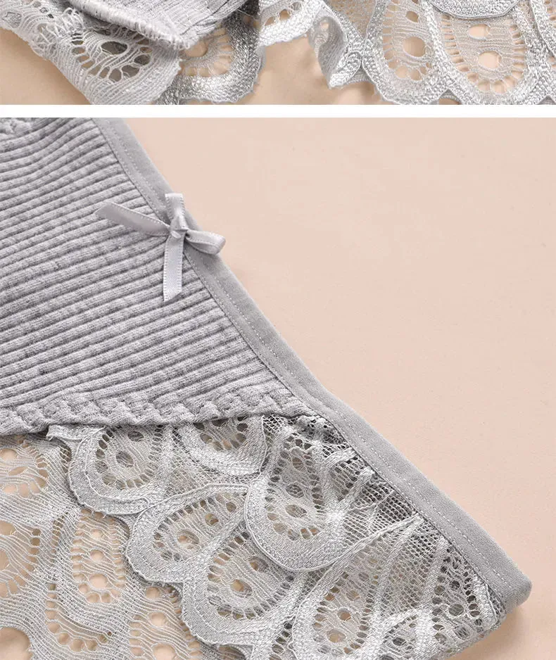 3/5Pcs Women Panties Plus Size Sexy Cotton Thong G-string Underwear Low-rise Female Briefs Ladies Underpants Solid Color Panties