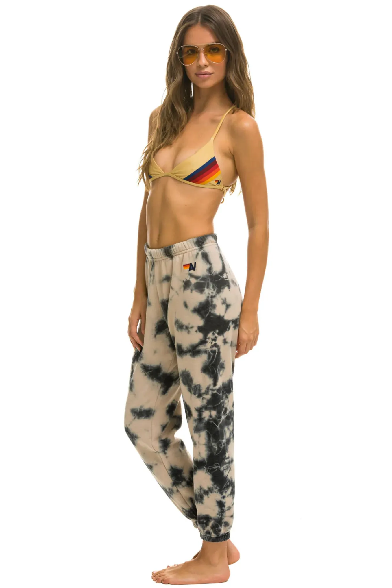 AVIATOR NATION HAND DYED SWEATPANTS - TIE DYE DUSTY