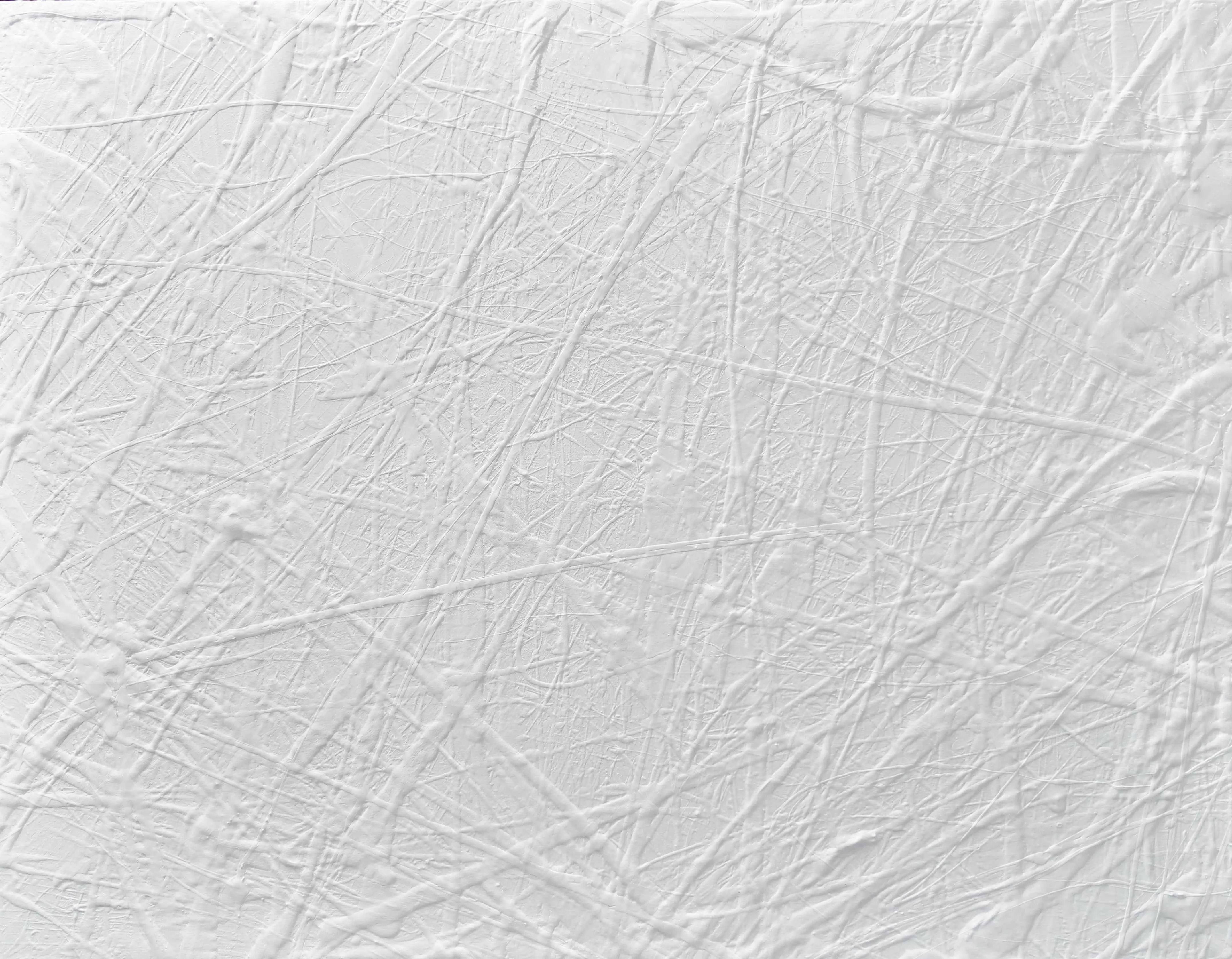 Big White Lines 140cm x 180cm White Textured Abstract Painting (SOLD)