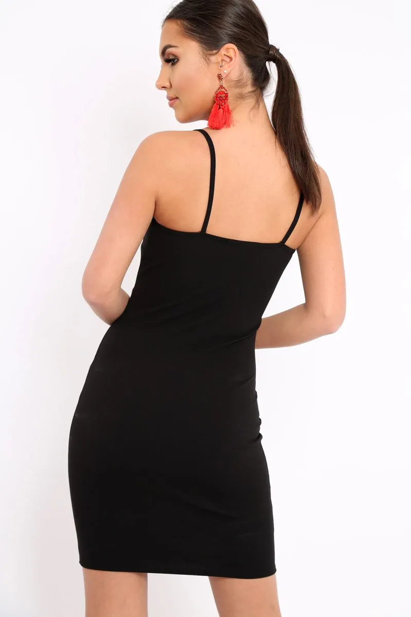 Black Bodycon Dress - Alizae