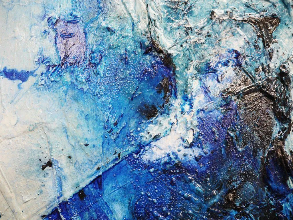 Blue Tides 120cm x 100cm Blue Abstract Painting (SOLD)