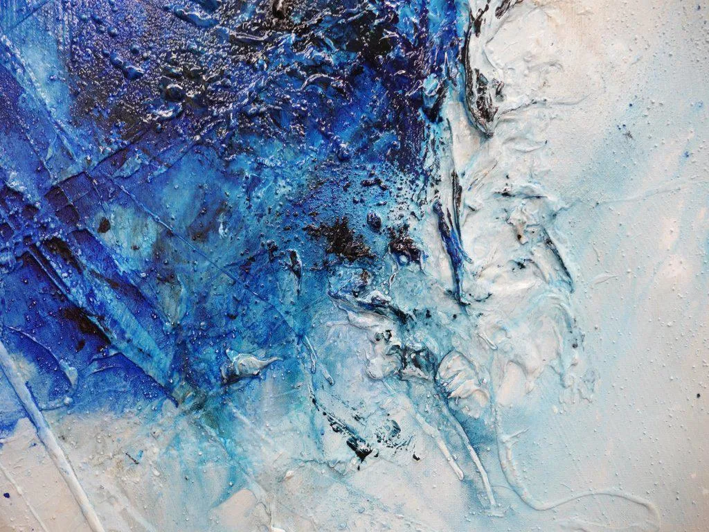 Blue Tides 120cm x 100cm Blue Abstract Painting (SOLD)