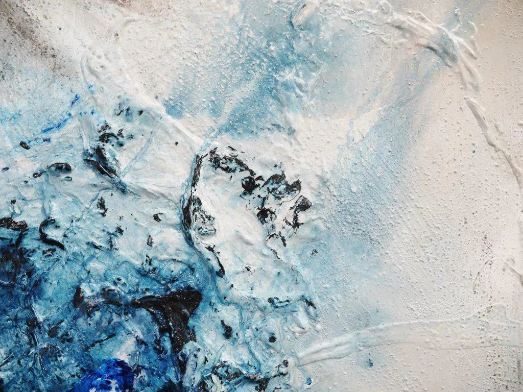 Blue Tides 120cm x 100cm Blue Abstract Painting (SOLD)