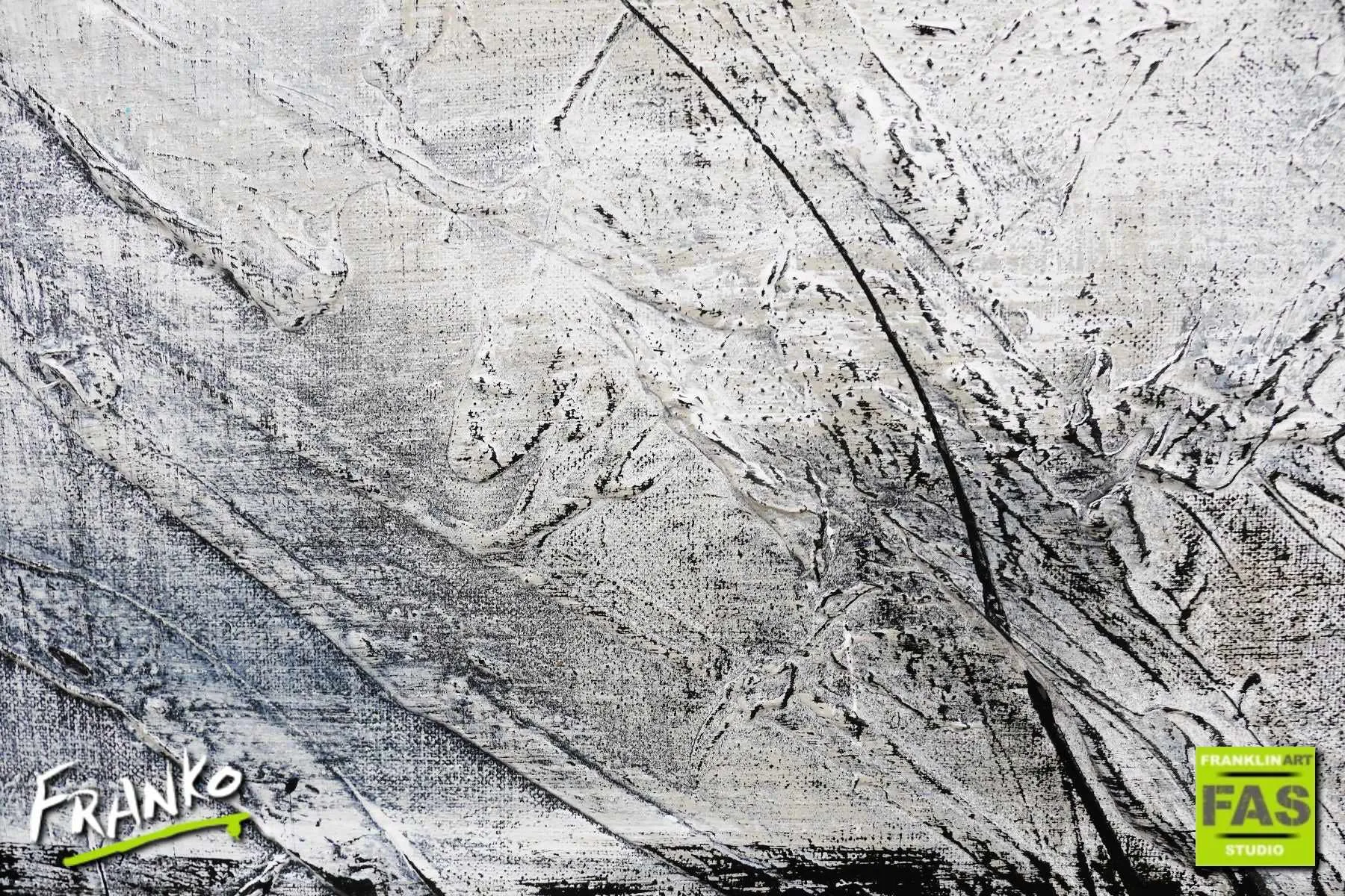 Brainwashed 100cm x 100cm Grey Black Abstract Painting (SOLD)