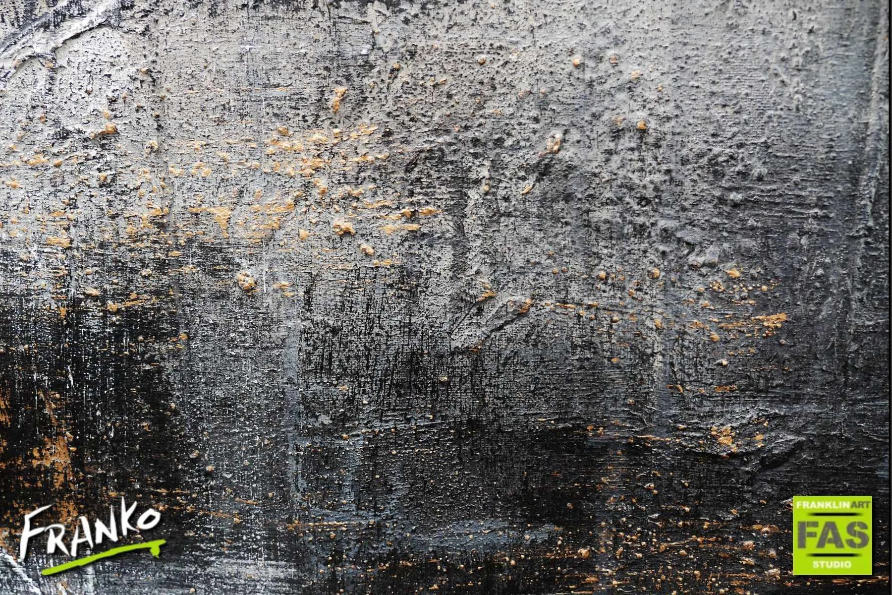 Bronze Age 140cm x 100cm Grey Black Abstract Painting (SOLD)
