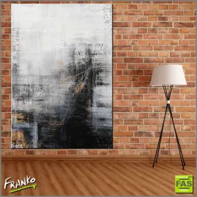 Bronze Age 140cm x 100cm Grey Black Abstract Painting (SOLD)