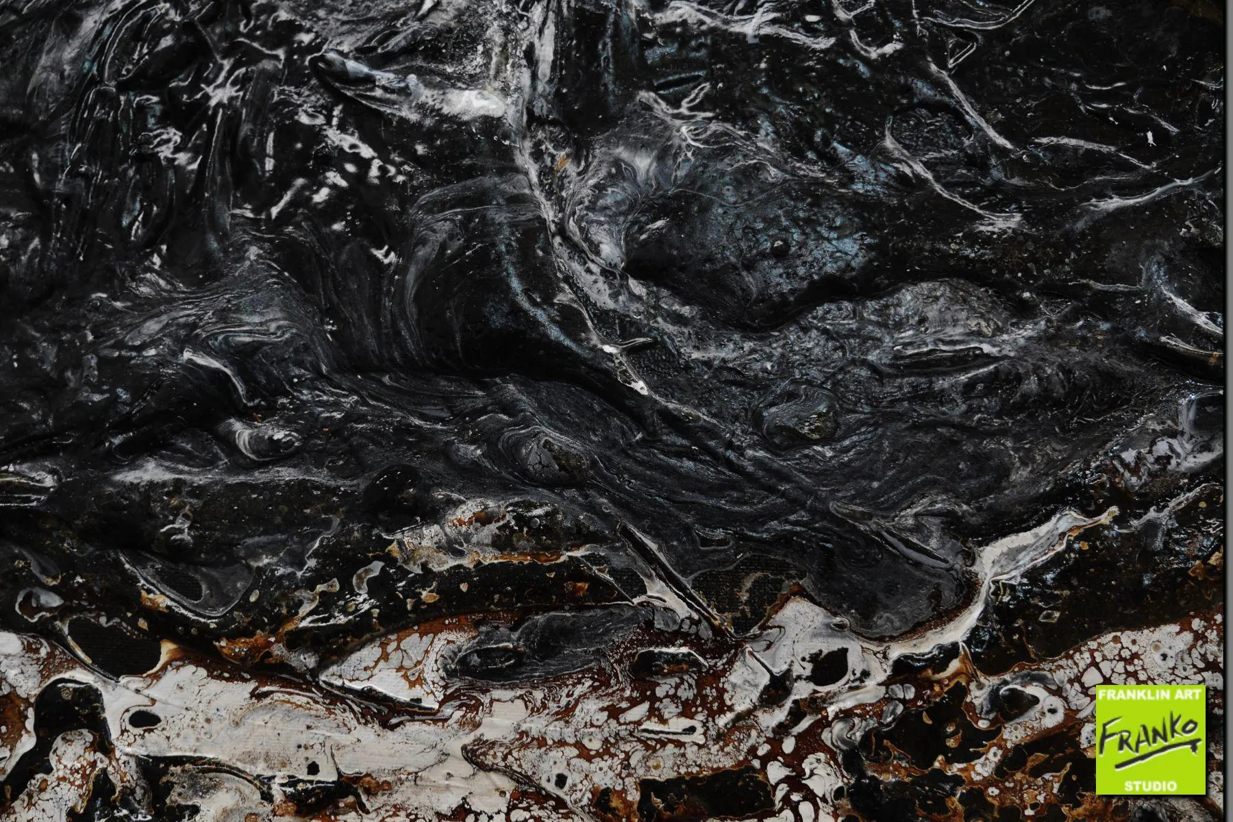 Changed 160cm x 60cm Grey Black Textured Abstract Painting (SOLD)