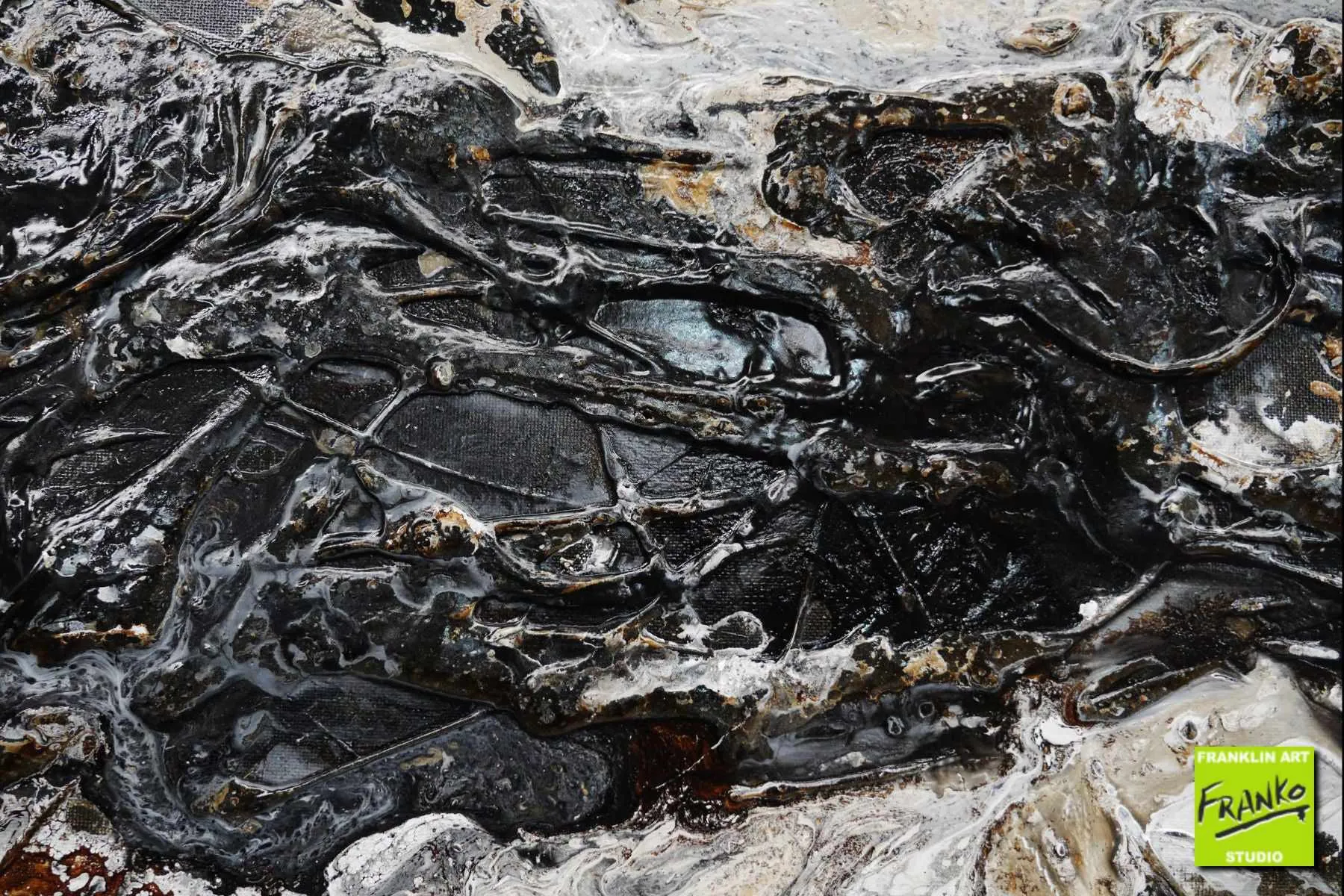 Changed 160cm x 60cm Grey Black Textured Abstract Painting (SOLD)