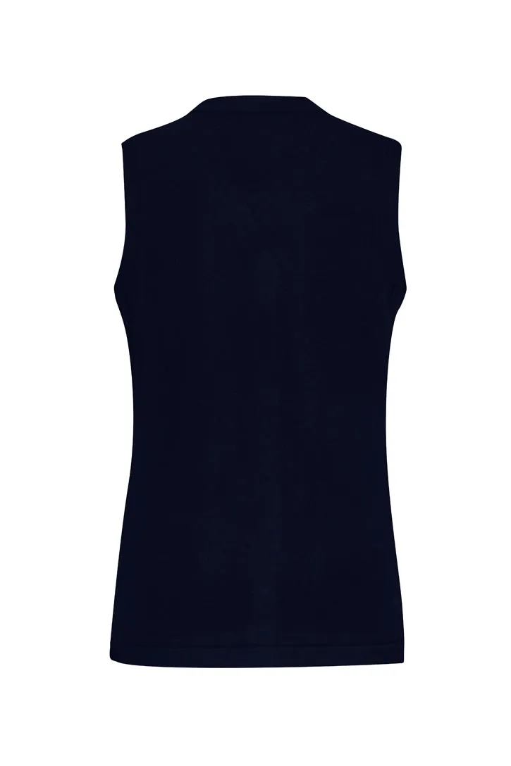 CK961LV BizCollection Womens Button Front Knit Vest