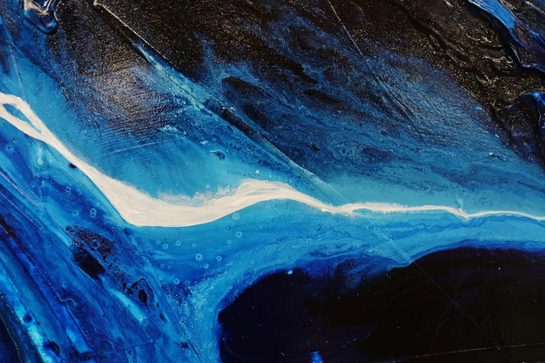 Coastal Existence 270cm x 120cm Blue White Textured Abstract Painting (SOLD)