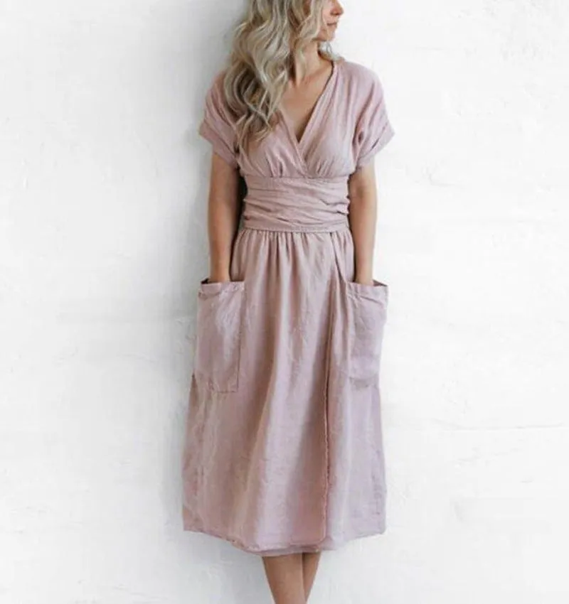 Dunnmall Moment of Yourself Wrap Midi Dress