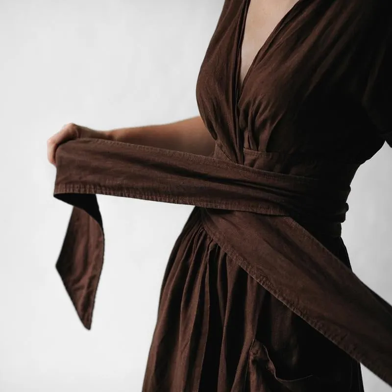 Dunnmall Moment of Yourself Wrap Midi Dress