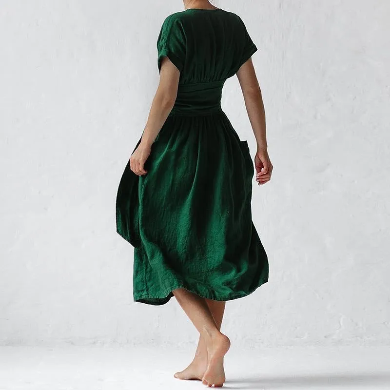 Dunnmall Moment of Yourself Wrap Midi Dress
