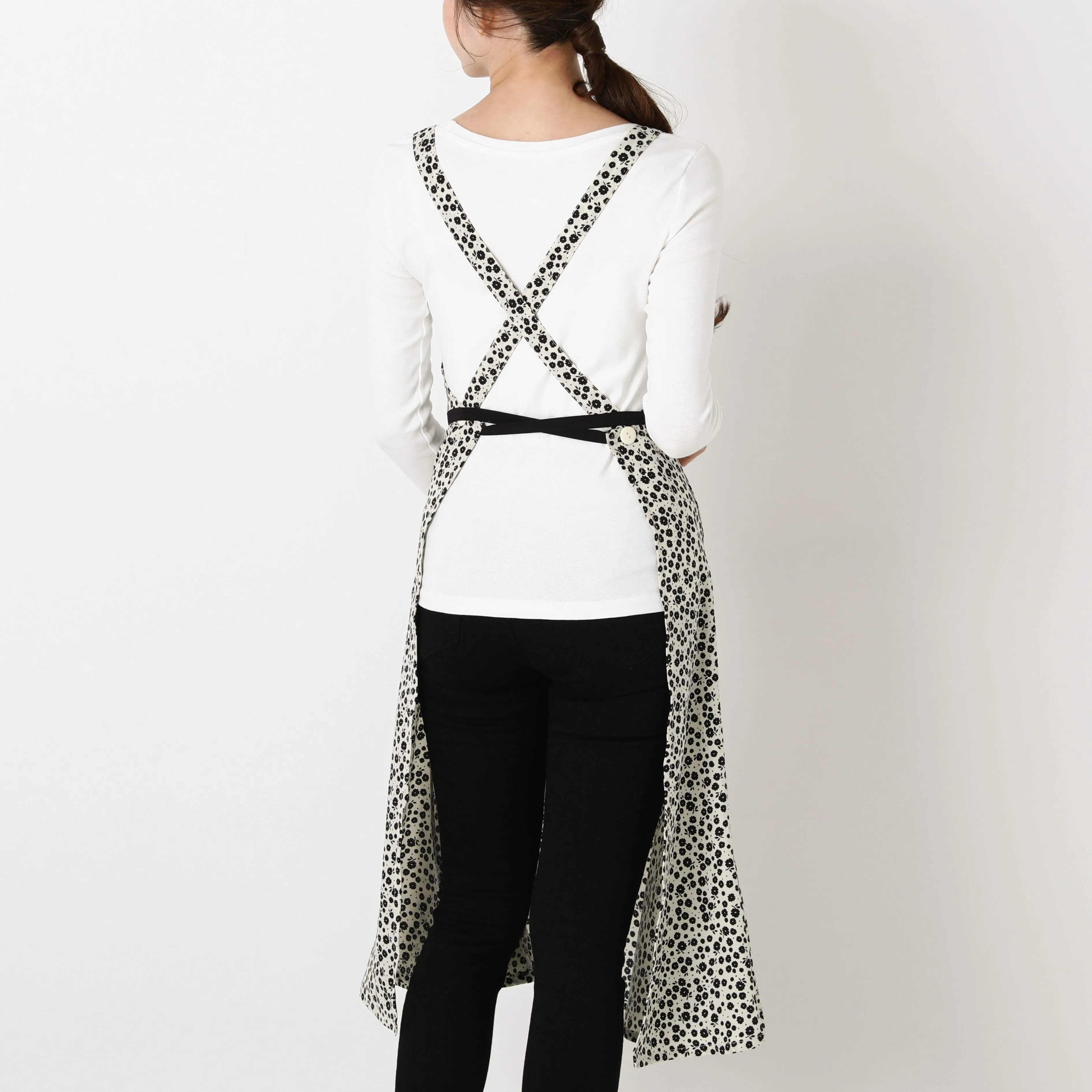 Fleuri Full Apron  Ivory
