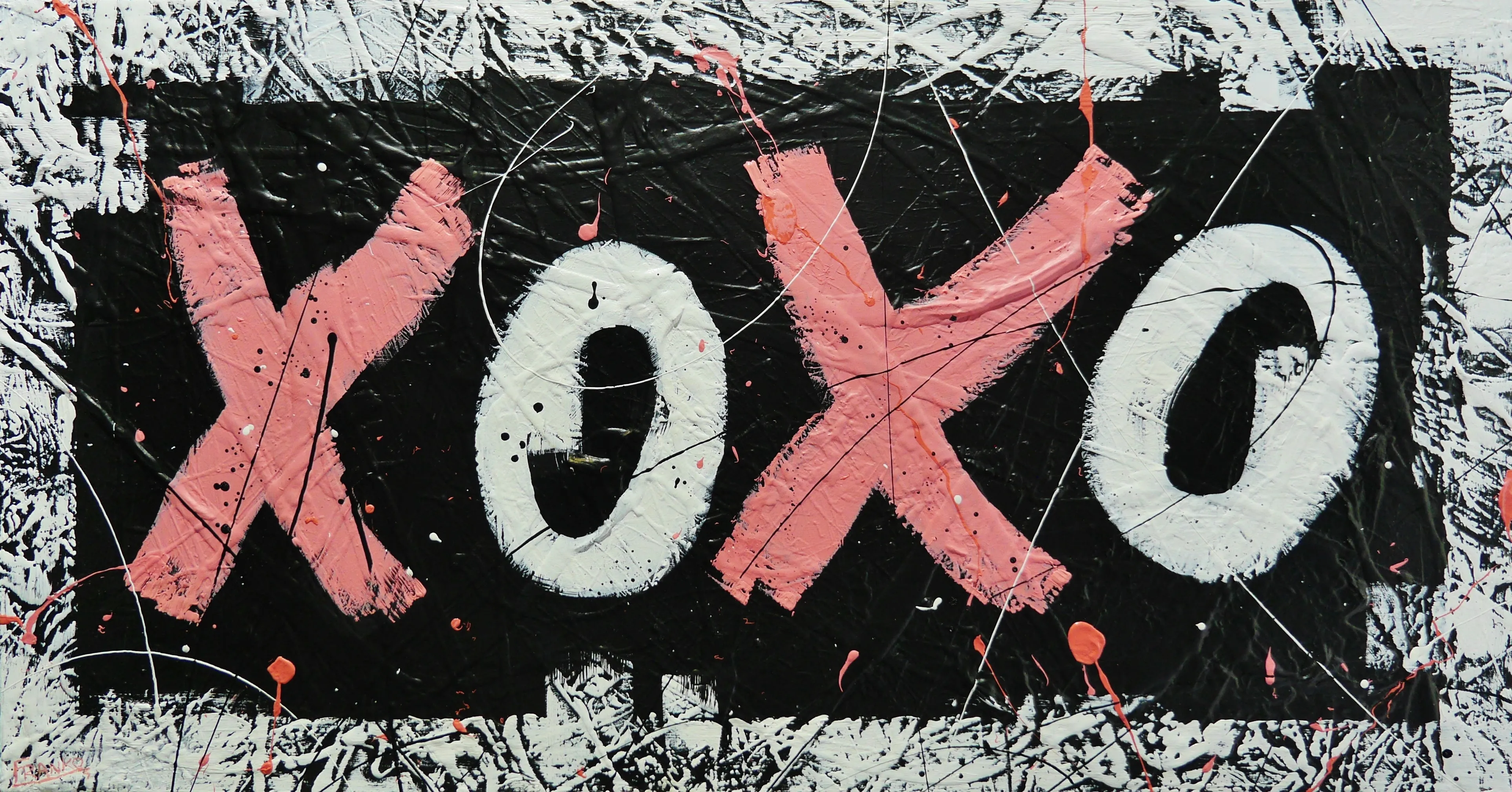 Free Lovin 190cm x 100cm Textured Urban Pop Art Painting (SOLD)