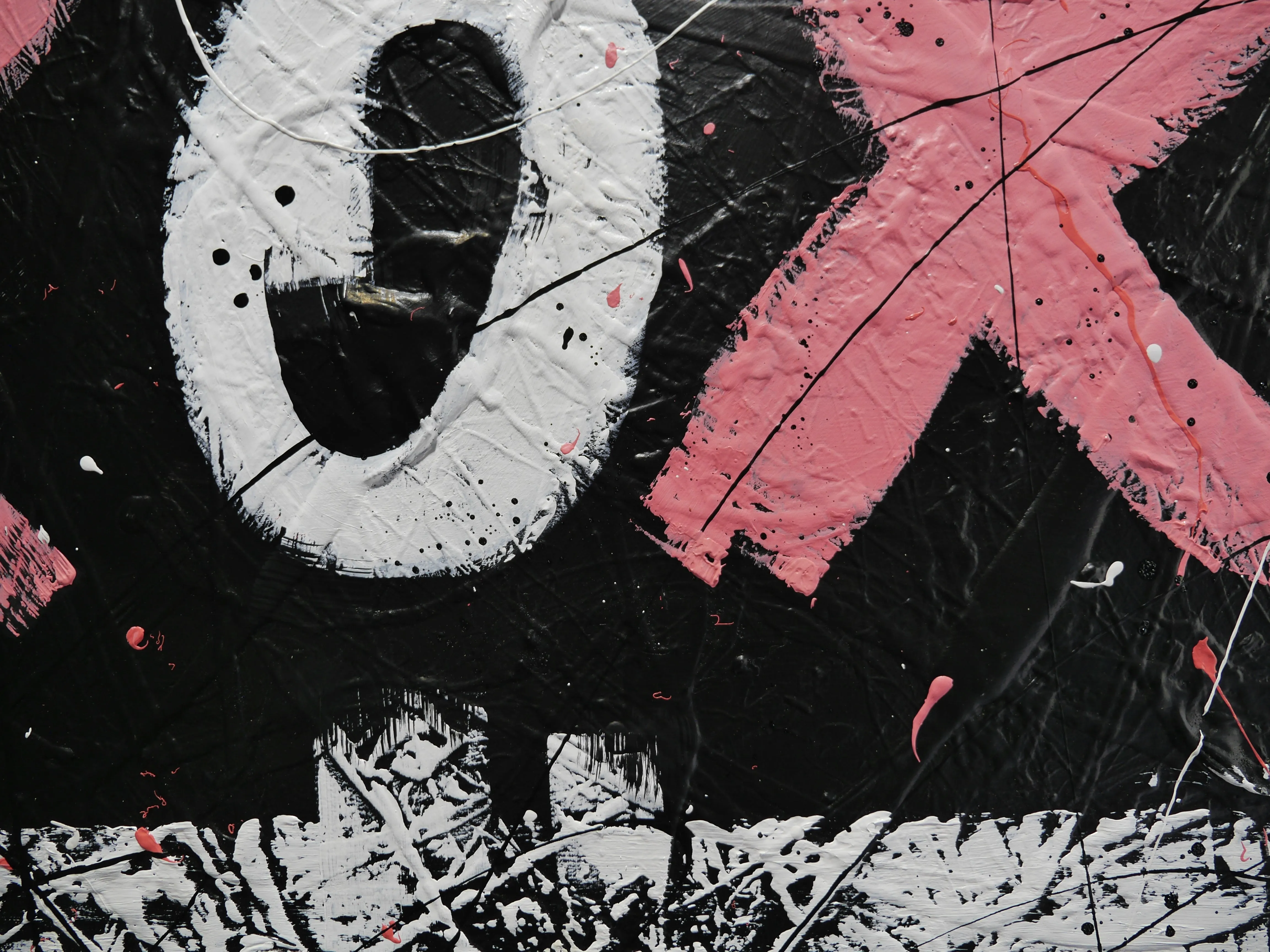 Free Lovin 190cm x 100cm Textured Urban Pop Art Painting (SOLD)