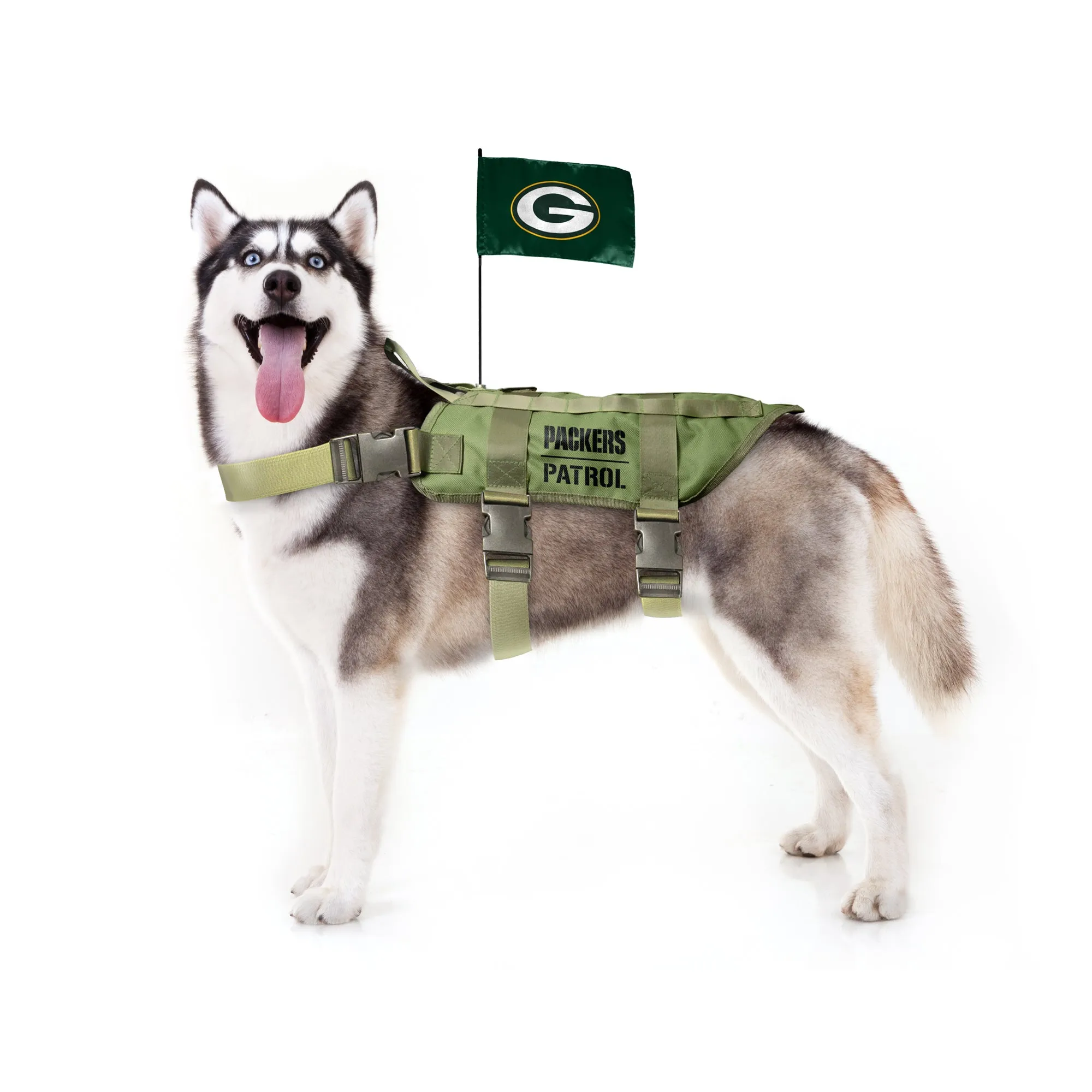 Green Bay Packers Dog Premium Tactical Vest Harness
