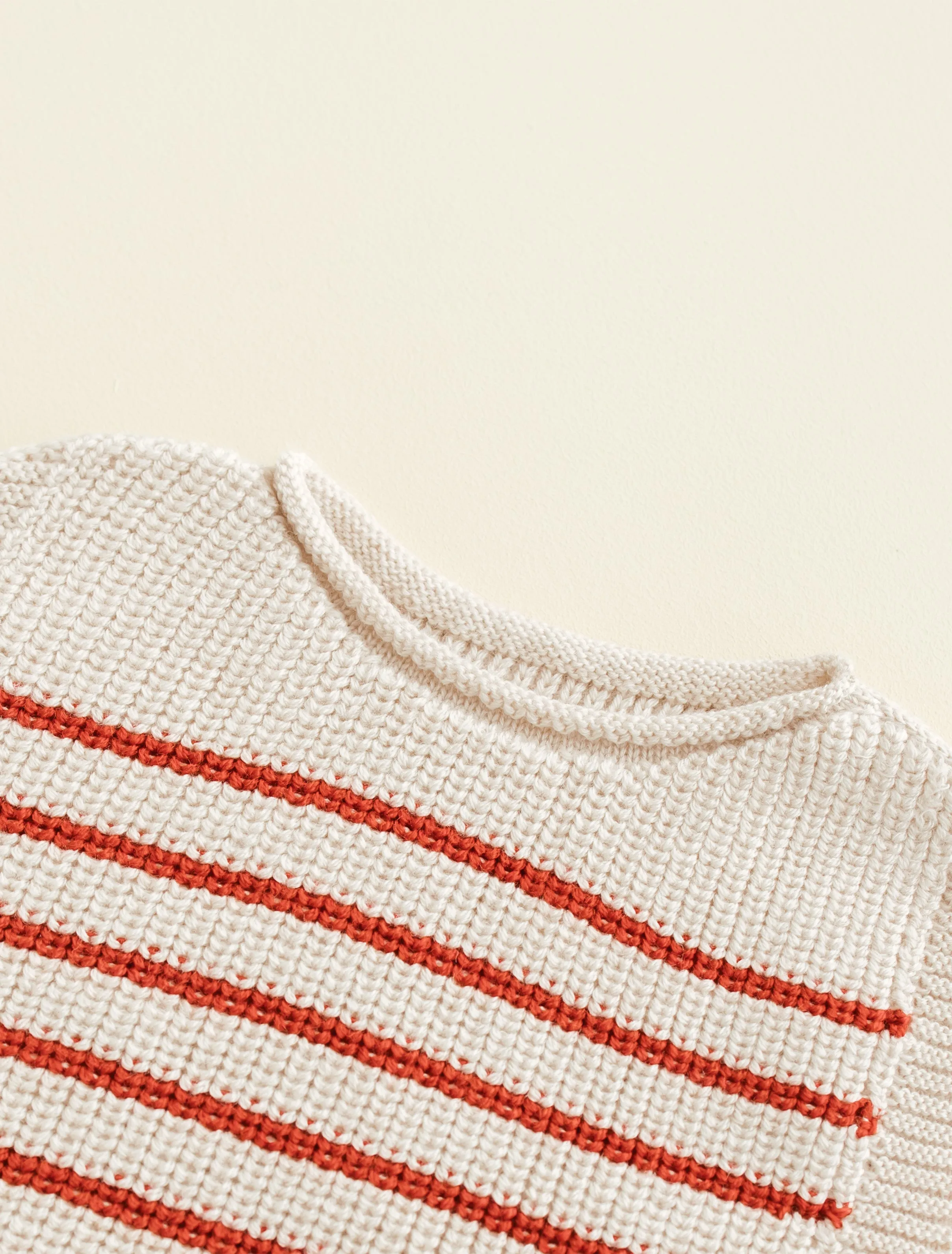 Harvey Baby Vest in Cream/Red
