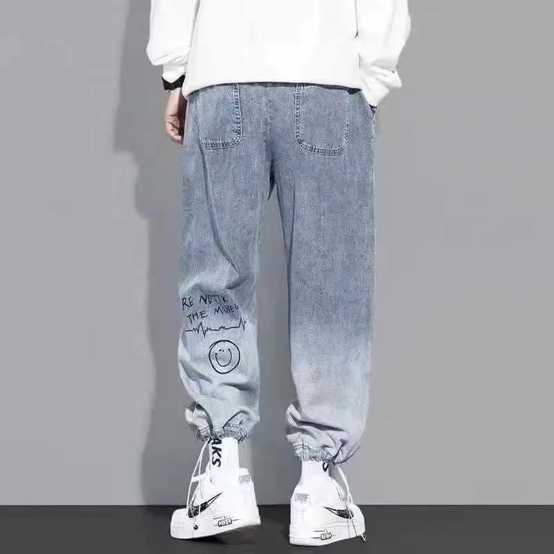 High quality Fashion Men's Cargo Pants Hip Hop Trend Streetwear Jogging Pants Men Casual Elastic Waist Men Clothing Trousers