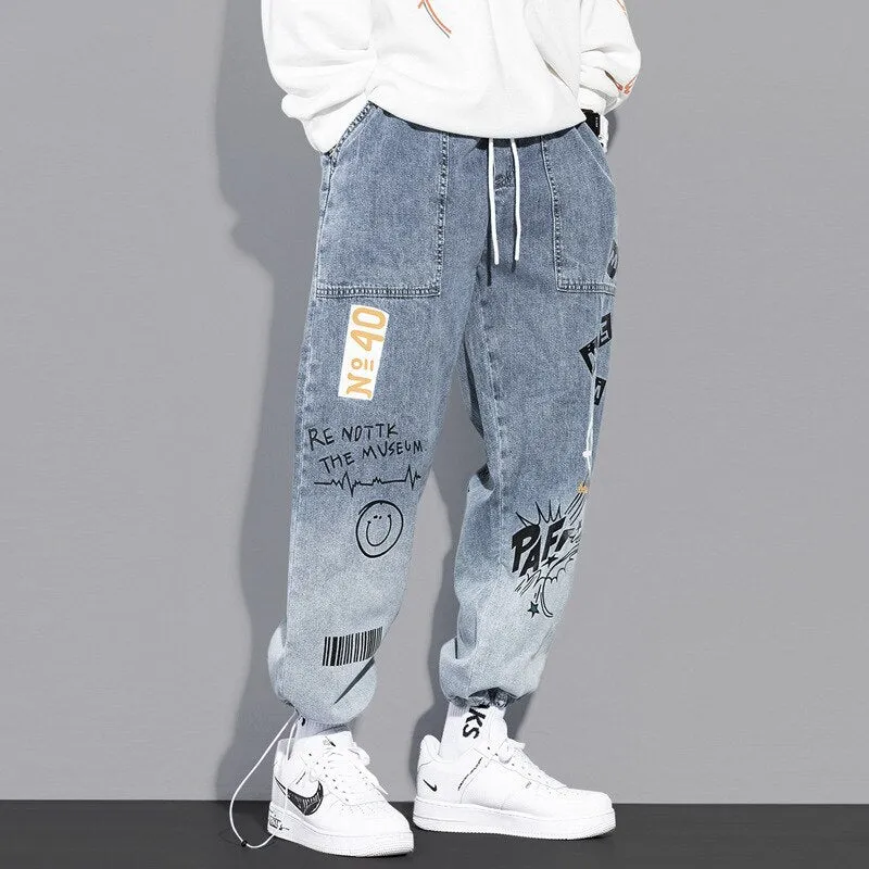High quality Fashion Men's Cargo Pants Hip Hop Trend Streetwear Jogging Pants Men Casual Elastic Waist Men Clothing Trousers