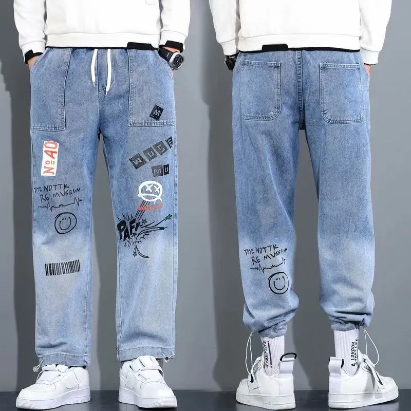 High quality Fashion Men's Cargo Pants Hip Hop Trend Streetwear Jogging Pants Men Casual Elastic Waist Men Clothing Trousers