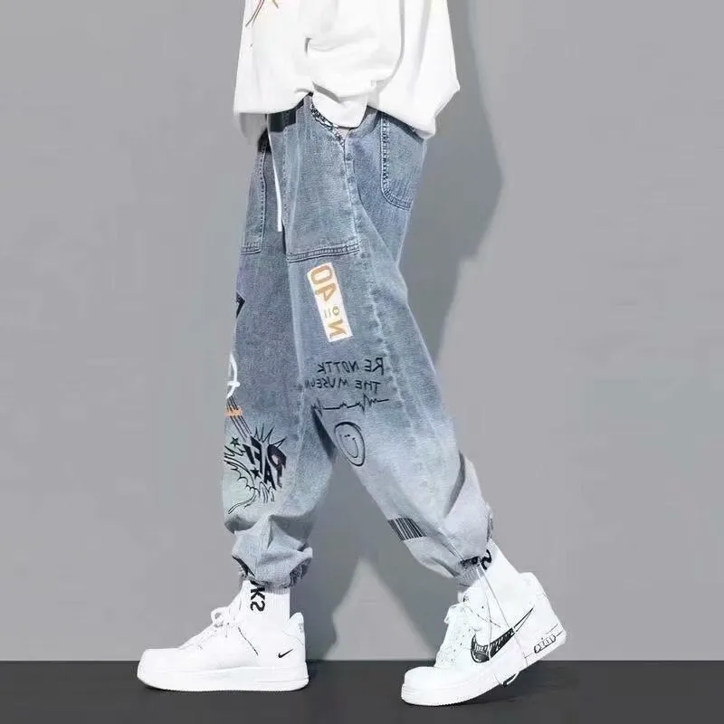 High quality Fashion Men's Cargo Pants Hip Hop Trend Streetwear Jogging Pants Men Casual Elastic Waist Men Clothing Trousers