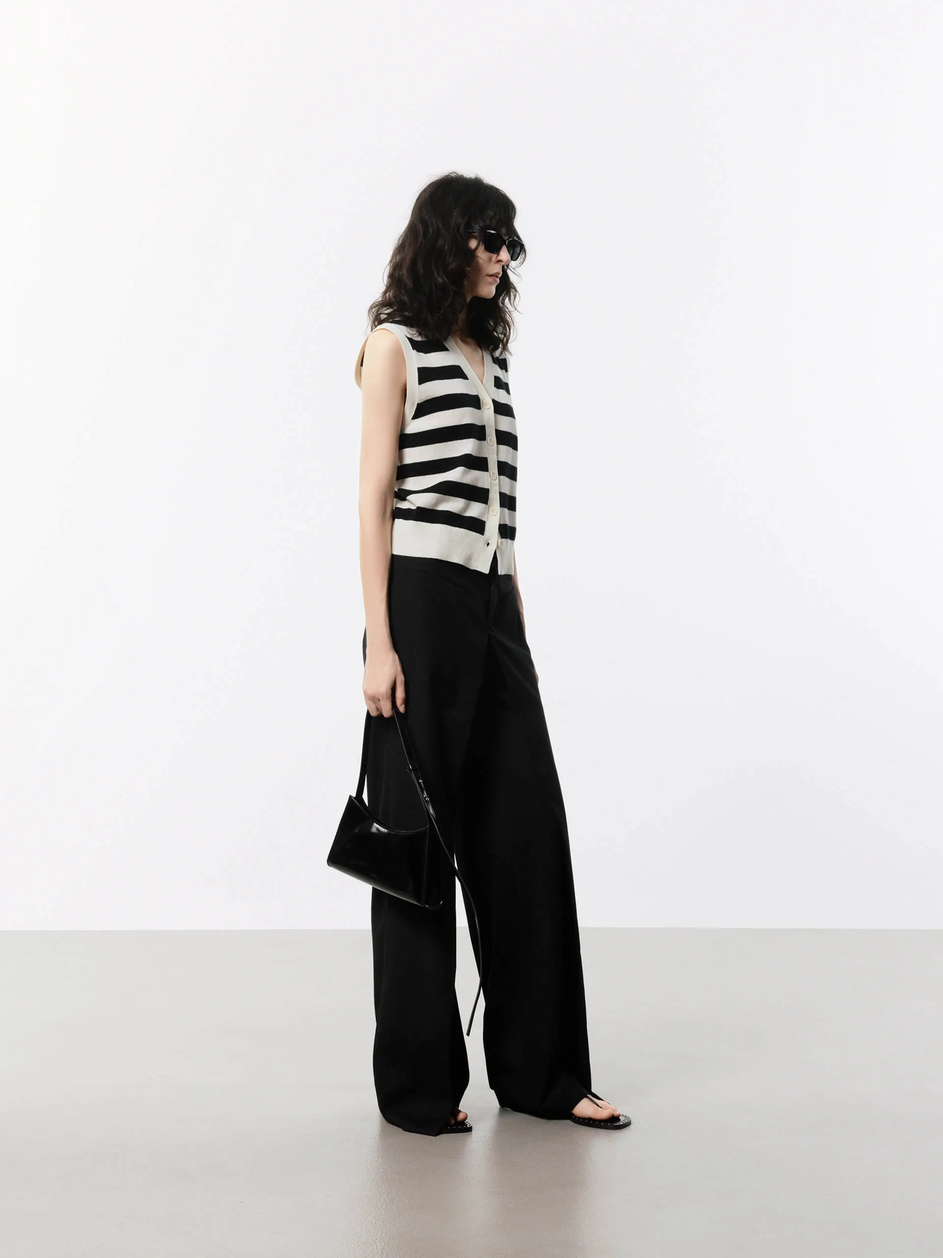 Include Linen Striped Vest