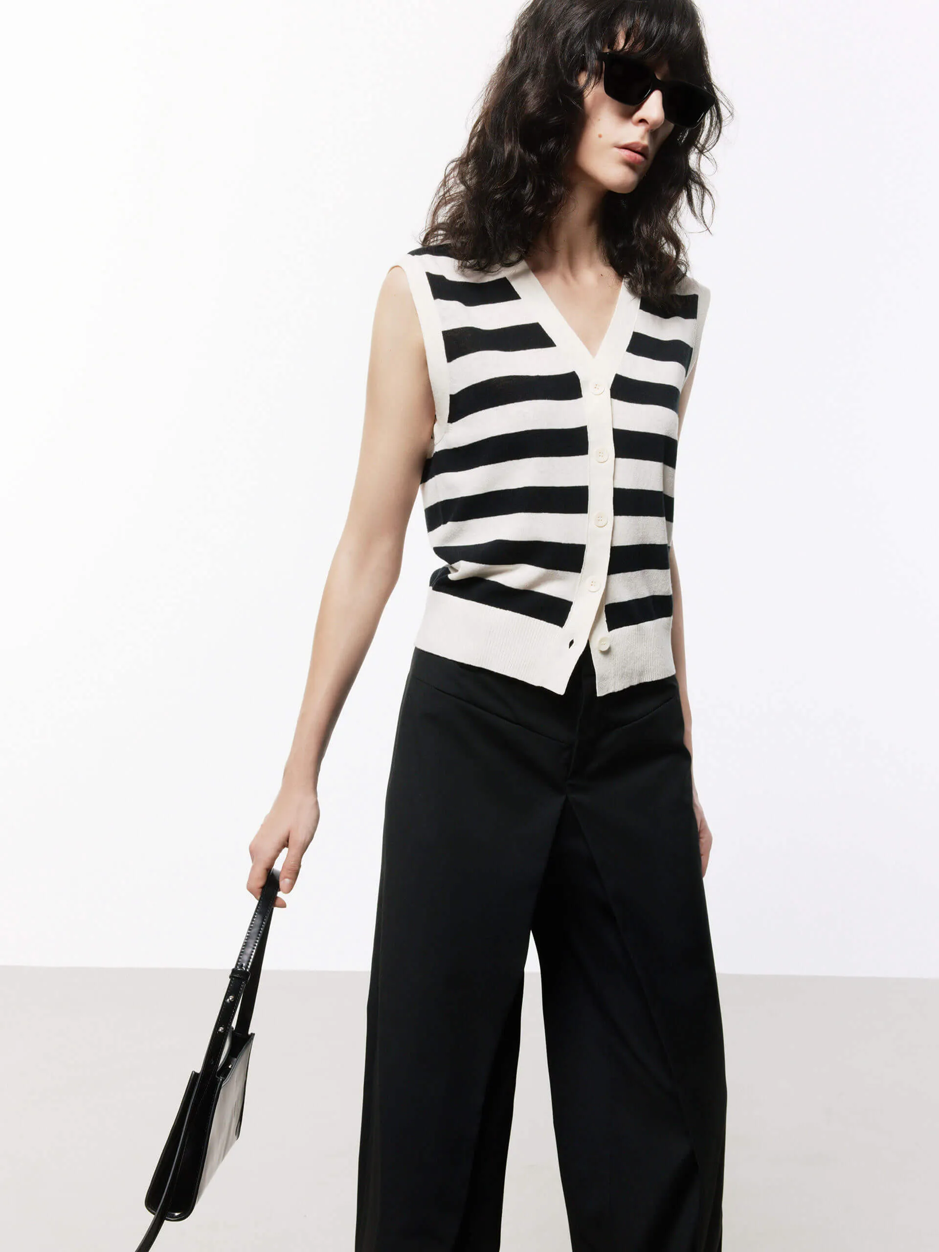Include Linen Striped Vest
