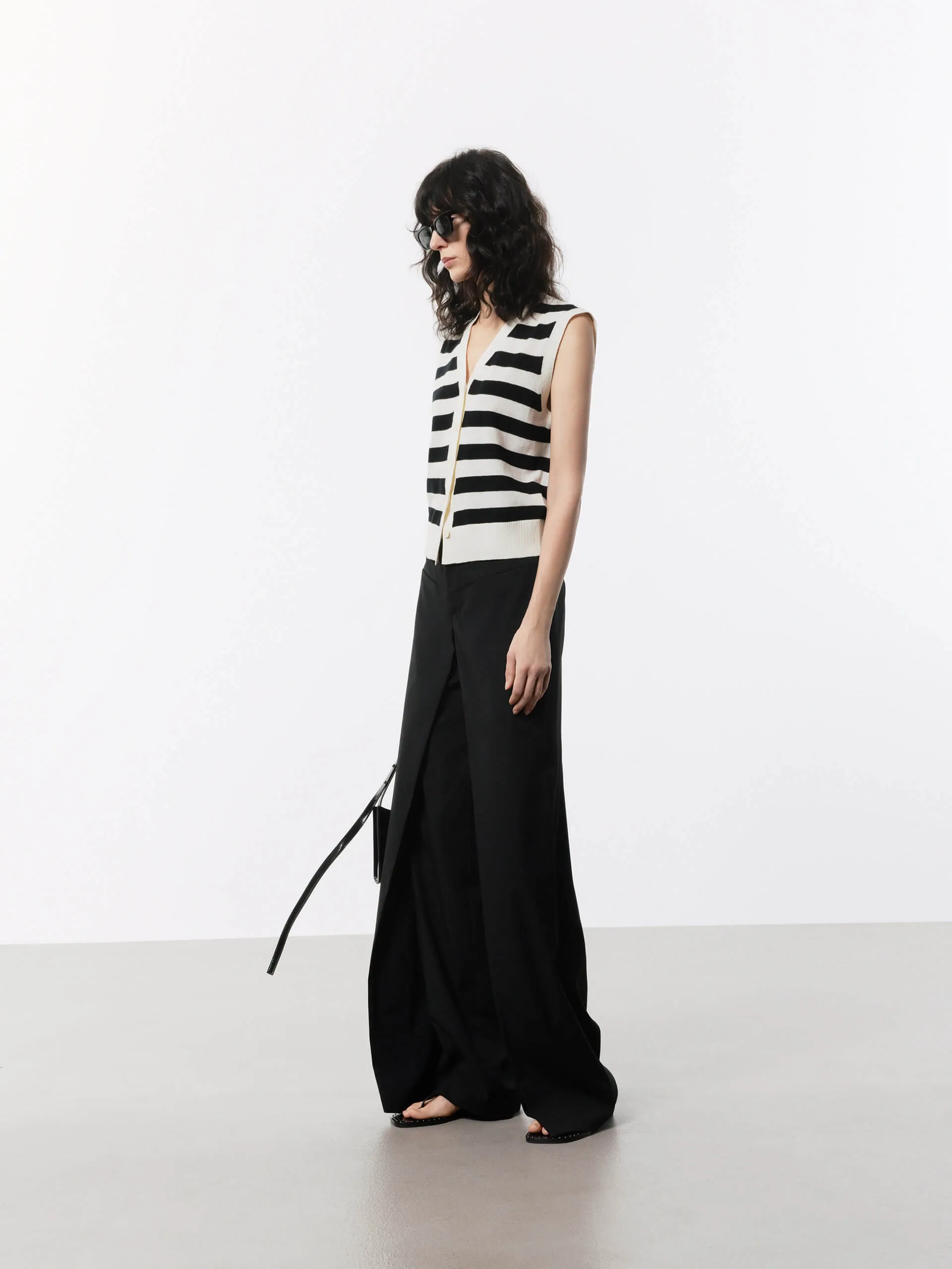Include Linen Striped Vest