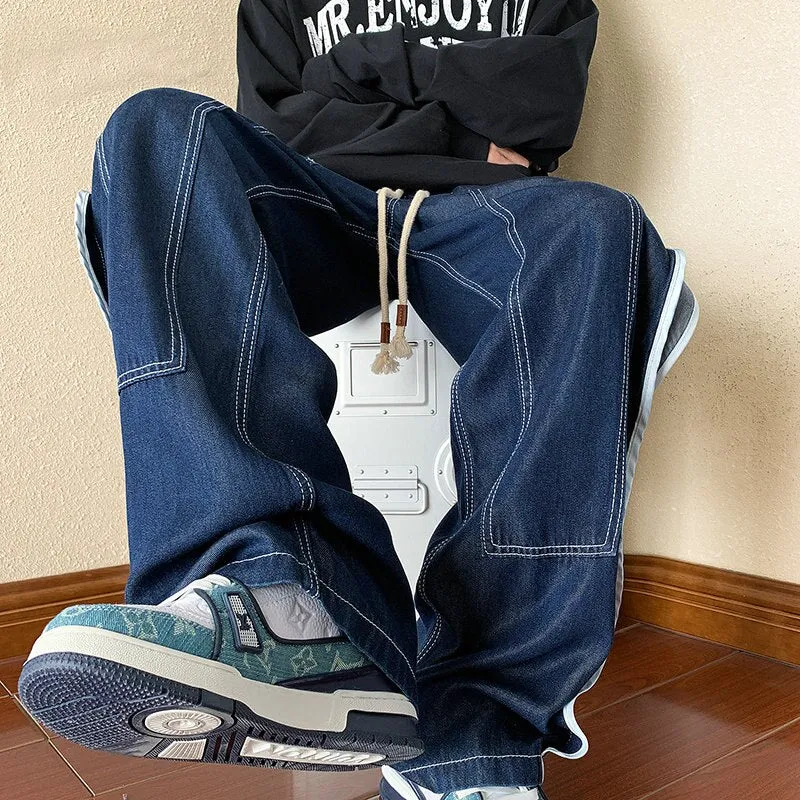 Jeans Men Pants Loose Baggy Jeans Casual Denim Pants Streetwear Straight Fashion Trousers Women Clothing
