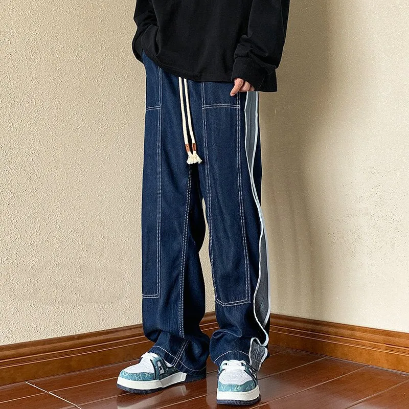 Jeans Men Pants Loose Baggy Jeans Casual Denim Pants Streetwear Straight Fashion Trousers Women Clothing