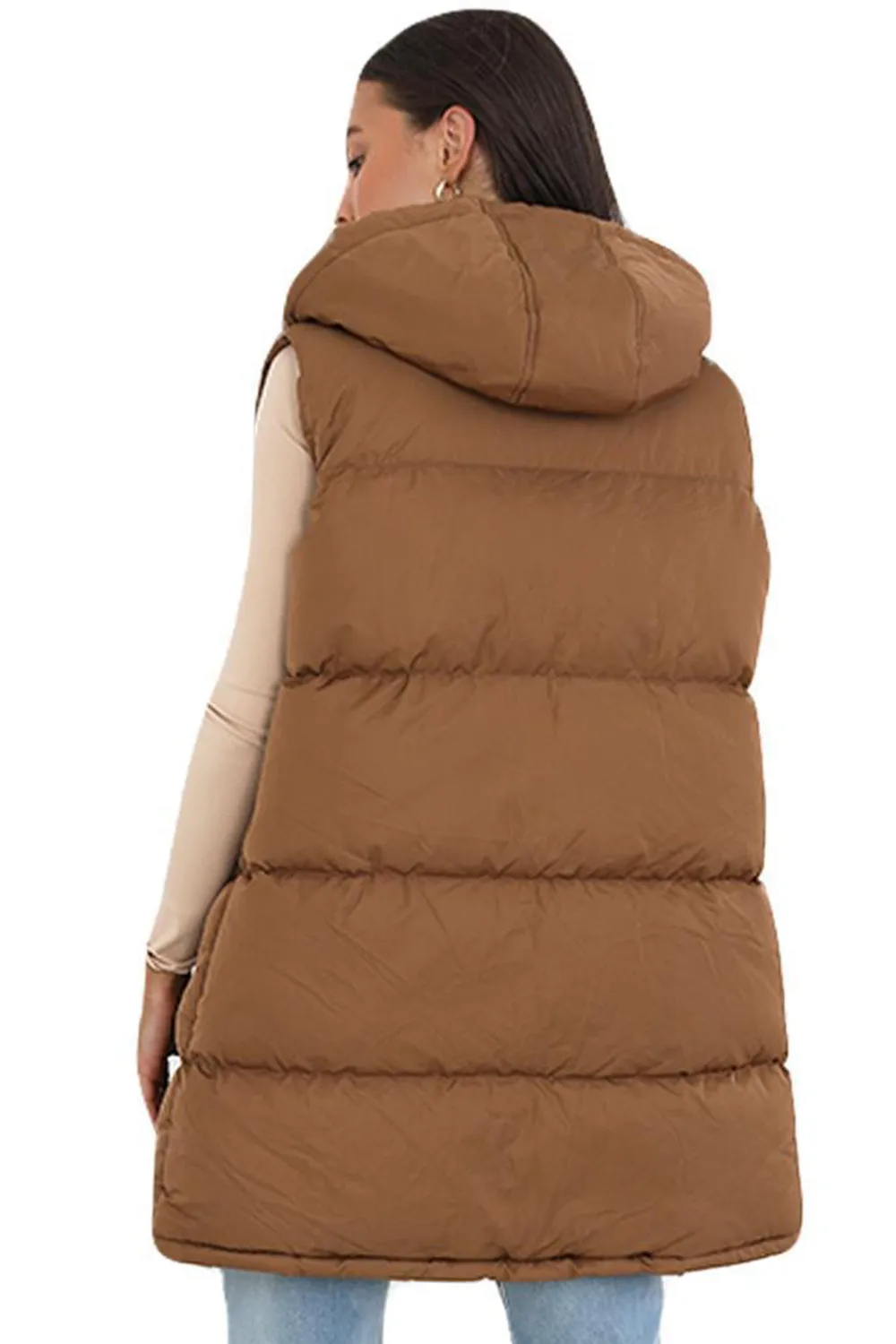 Ladies Sleeveless Padded Longline Gilet - UK 10