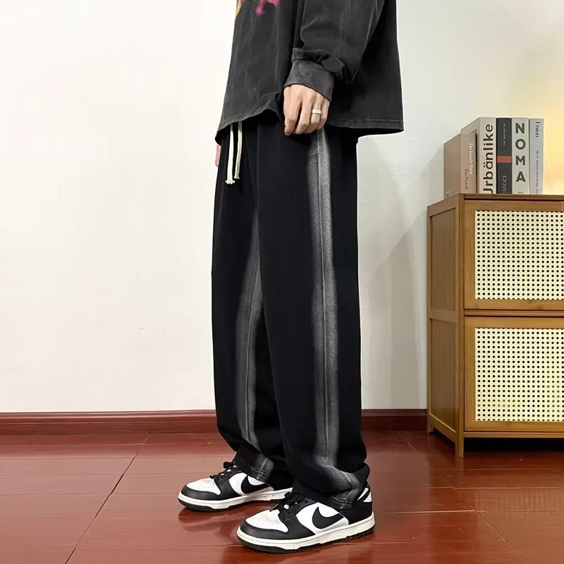 Men Jeans Wide Leg Denim Cargo jean pants Loose Straight Baggy Men's Jeans hip hop Streetwear Men denim Trousers