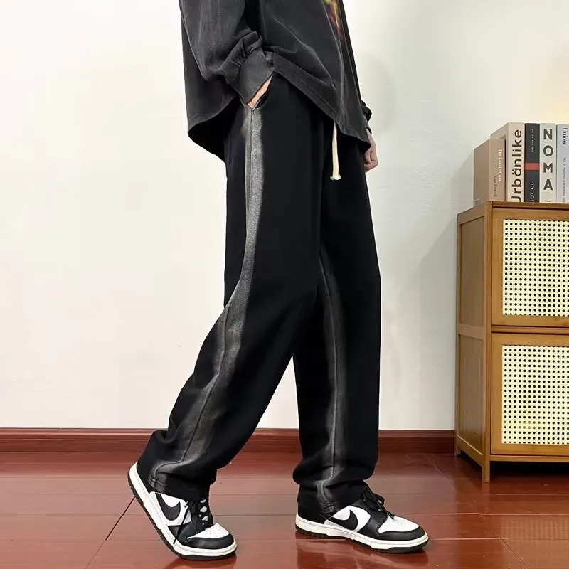Men Jeans Wide Leg Denim Cargo jean pants Loose Straight Baggy Men's Jeans hip hop Streetwear Men denim Trousers