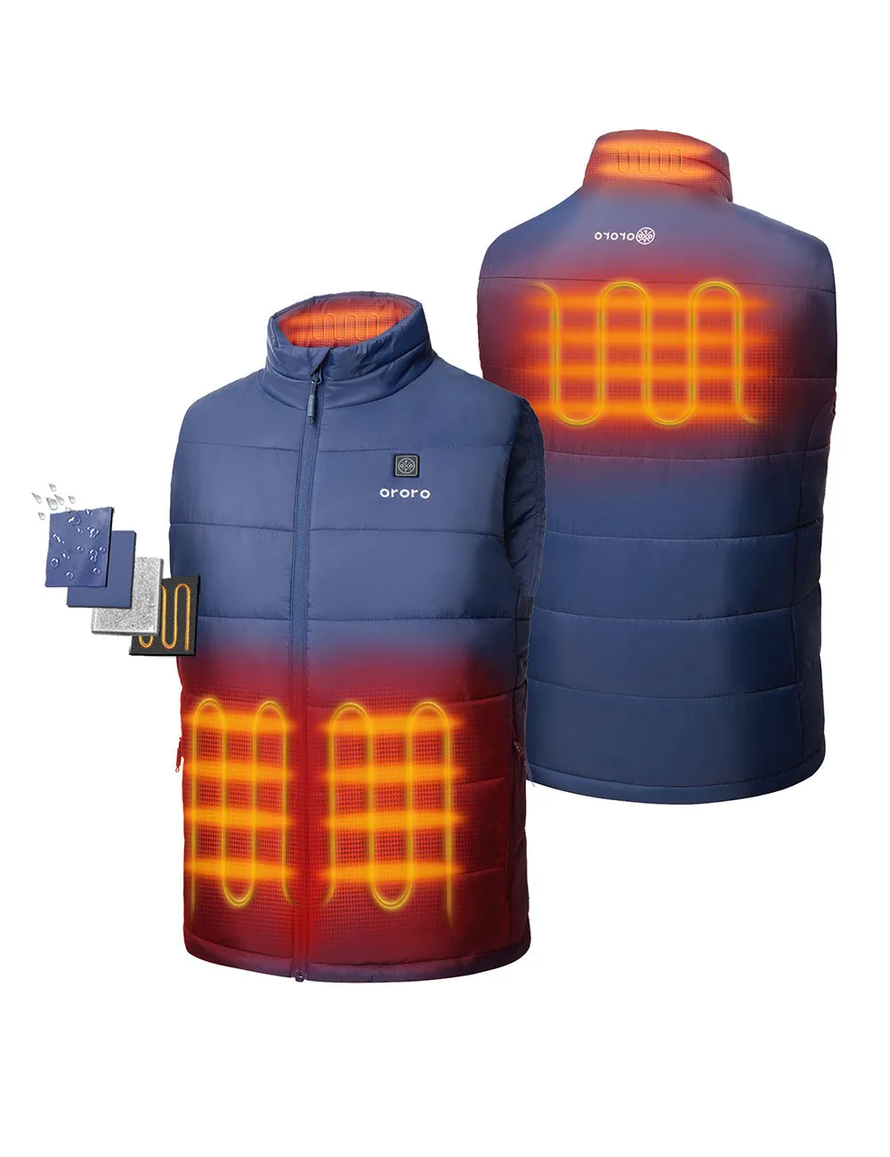 Men's Classic Heated Vest - Grey/Blue/Green/Red