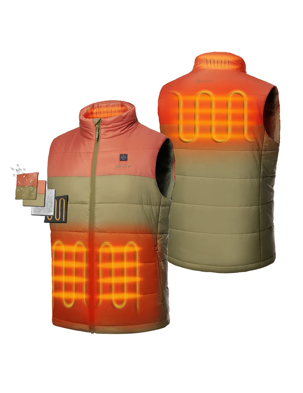Men's Classic Heated Vest - Grey/Blue/Green/Red