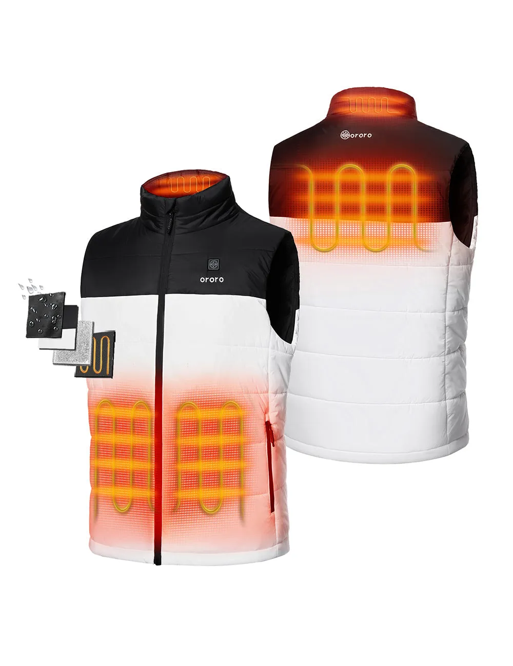 Men's Classic Heated Vest - Grey/Blue/Green/Red