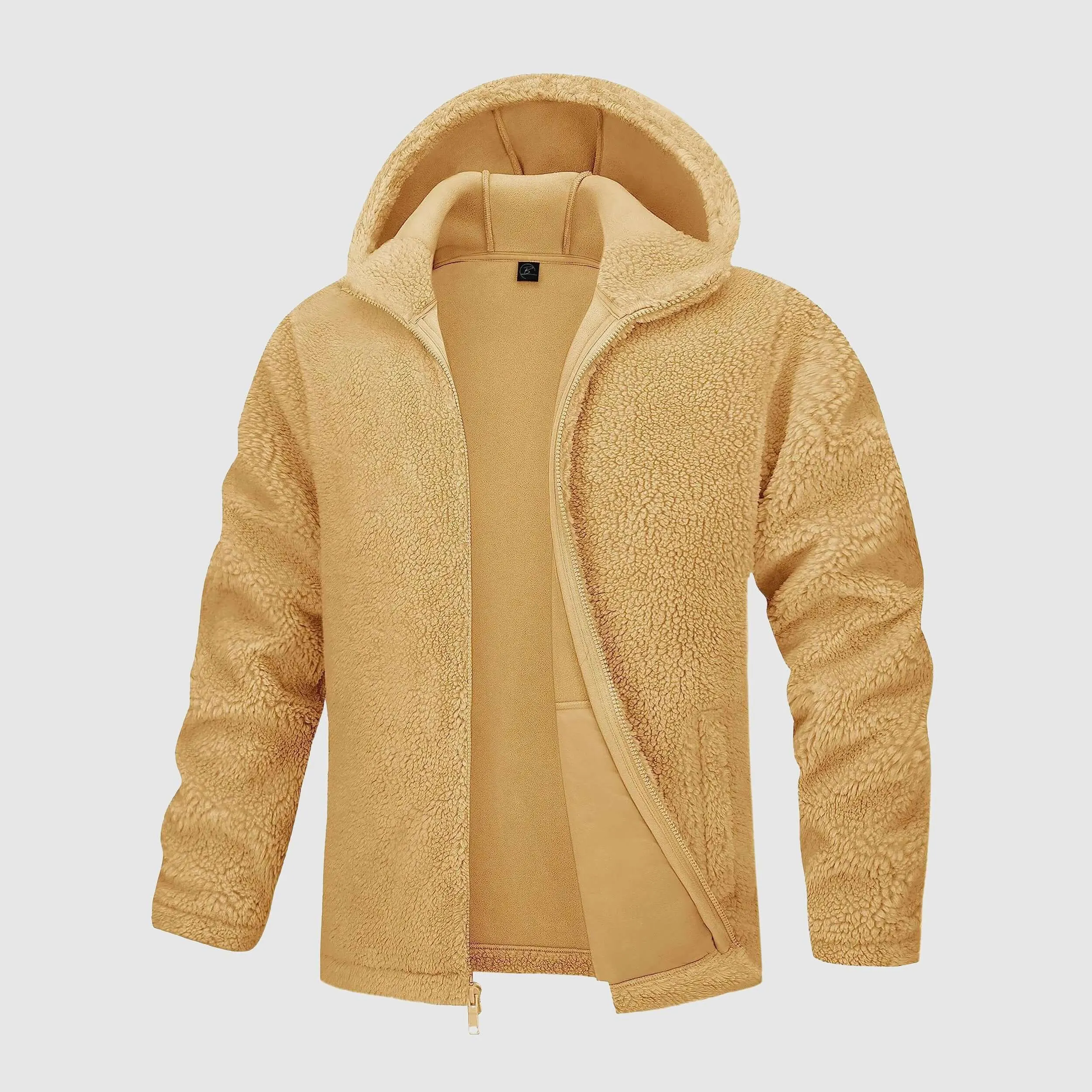 Men's Hooded Sherpa Fleece Jacket