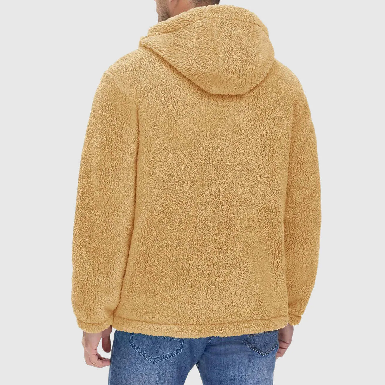 Men's Hooded Sherpa Fleece Jacket