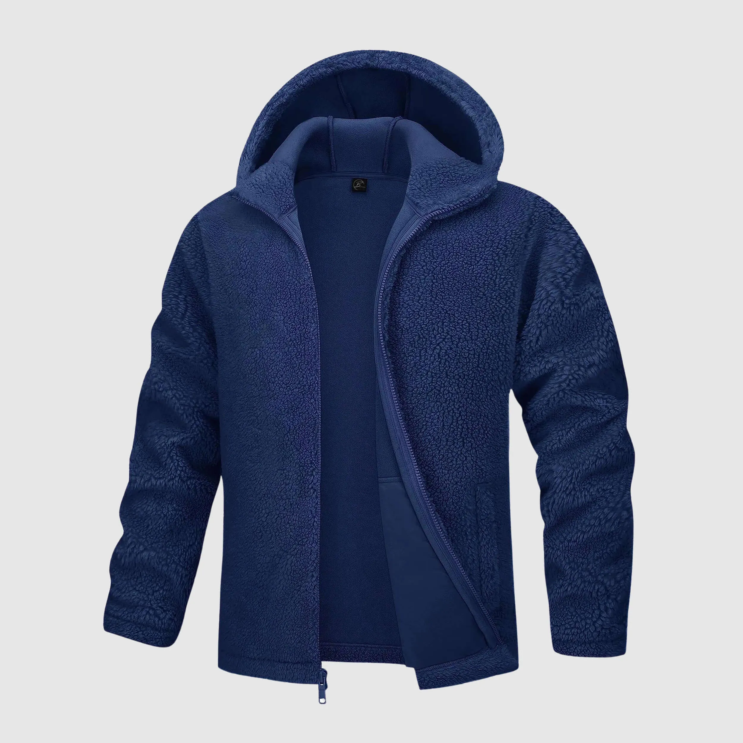 Men's Hooded Sherpa Fleece Jacket