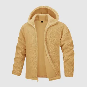 Men's Hooded Sherpa Fleece Jacket