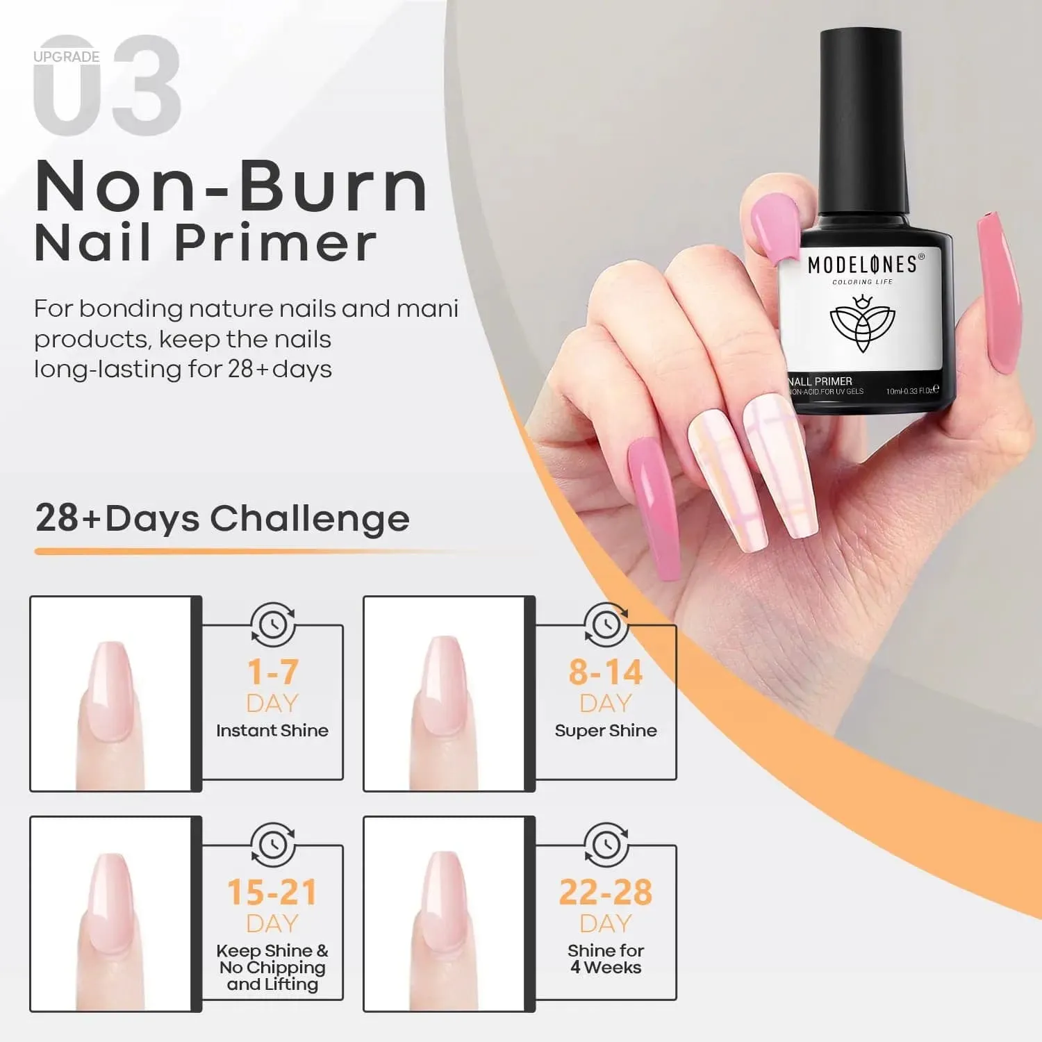 Nail Primer with Top & Base Coat Set 10ml