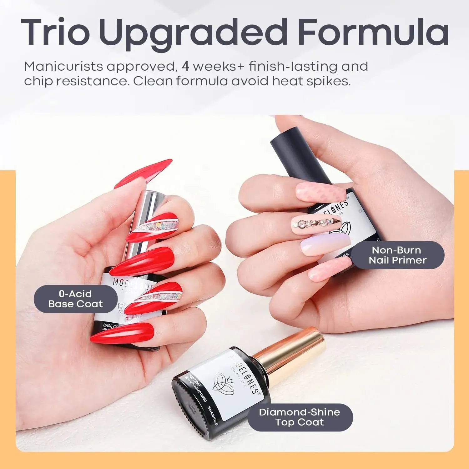 Nail Primer with Top & Base Coat Set 10ml