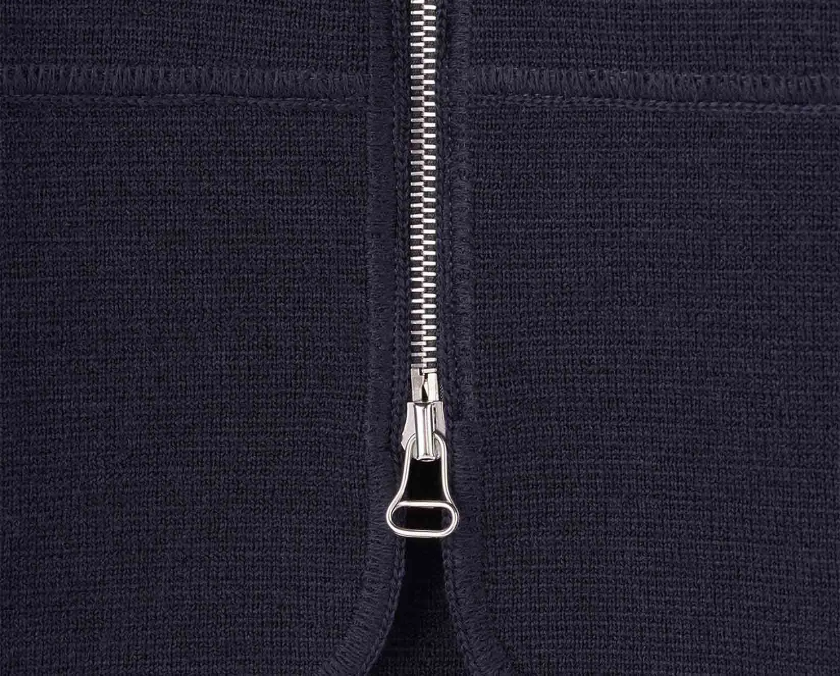 Navy Wool Drop Back Car Vest