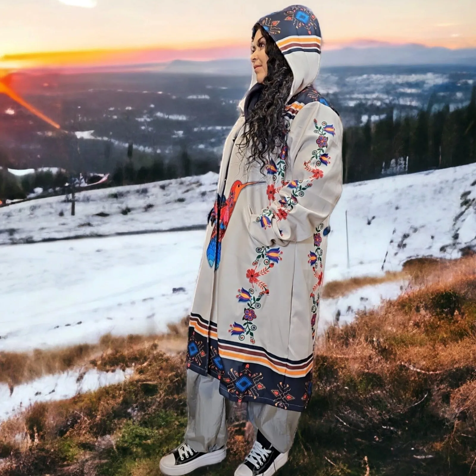 OLDTRIBES™ Long Coat (hummingbird white) COLLECTION 2024