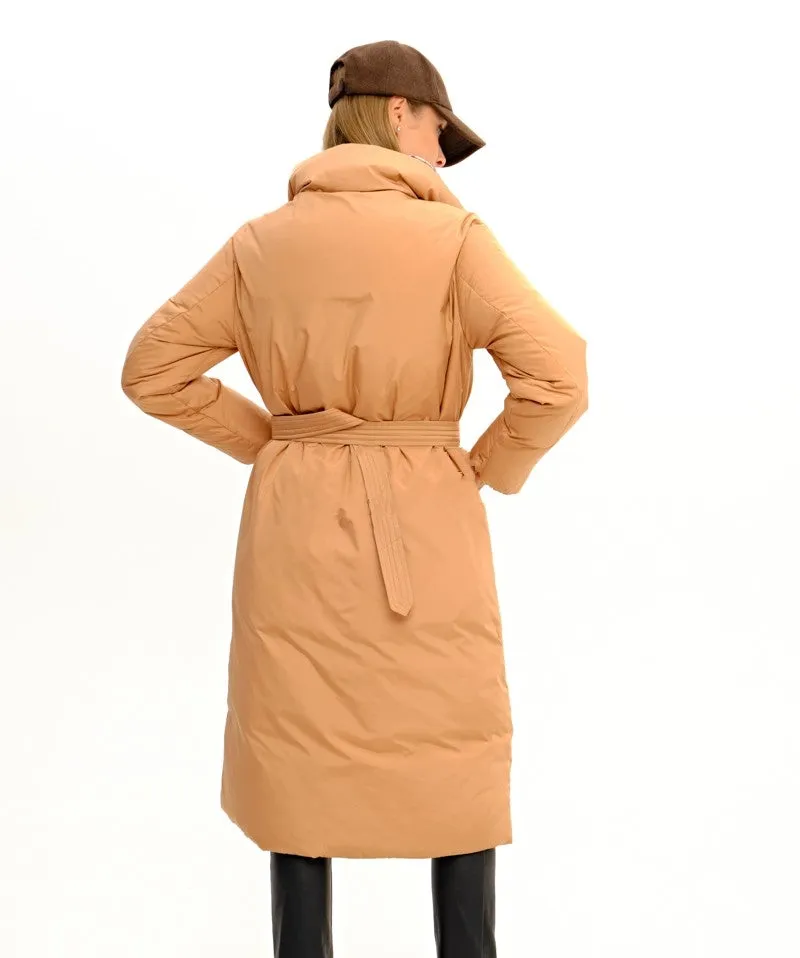 Pandora Premium Plaid Accent Belted Coat