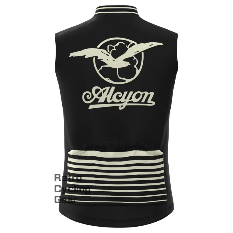 Paris Roubaix Black Fleece Retro Cycling Vest