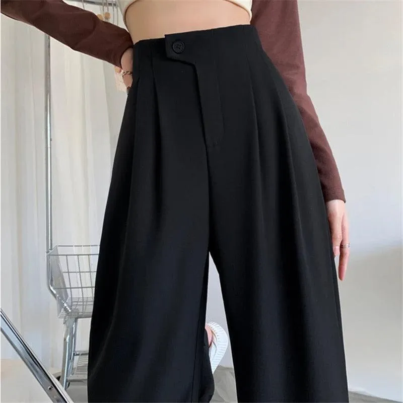 Redra Buttoned High Waist Pants